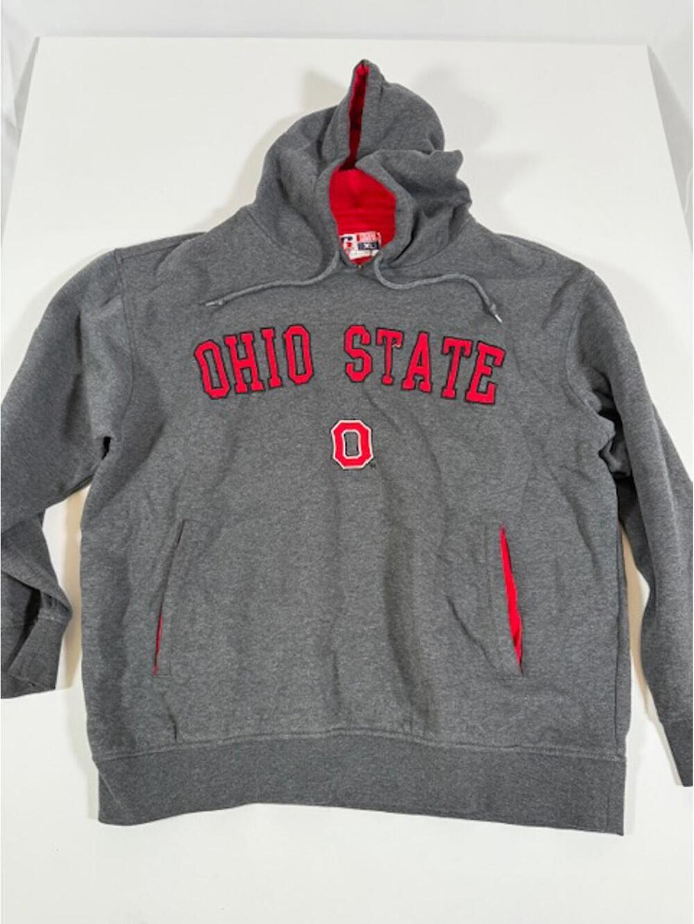 Ohio State Grey Hoodie Russell Sweatshirt Men's XL